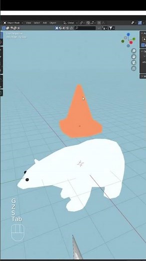 making a low poly polar bear in blender :)