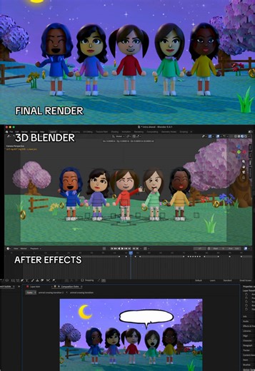 how we made our Polaris lyric video 🪽 :) #STARLINGS #girlgroup #3dblender #aftereffects #vfxbreakdown