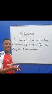 44K views · 1.2K reactions | How to find the largest of the three consecutive even numbers #mathematics #science #academy #education #wordproblems | Tutor Abraham | Facebook