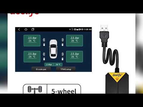 A must-have product #?Deelife 5 Wheels TPMS for Android Car Radio DVD Player Tire Pressure Monitor