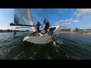 Merlin Rocket race start and first lap - hectic!