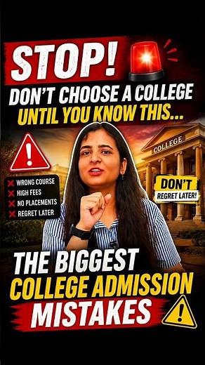 🚨 Don't choose a college blindly! 🎓 Watch this before taking admission.🌐 CollegeChalo.com
