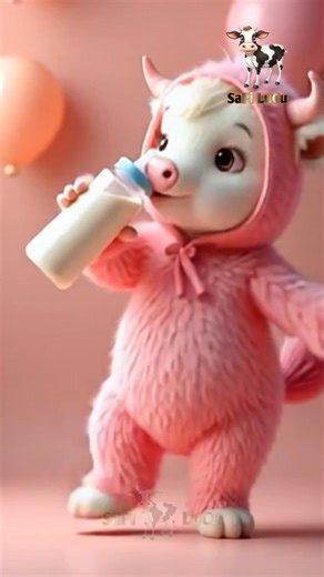 Sapi Lucu Joget Sambil Minum Susu Dot * Gara Gara Sebotol Minuman #cow #sapi #lembu #sapilucu