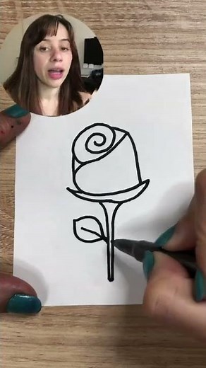 Como desenhar uma rosa 🌹