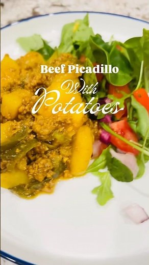 Beef picadillo with potatoes(Ground beef recipe)