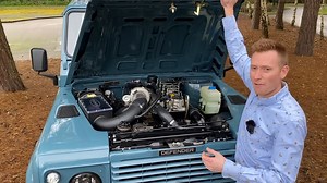 Vintage Land Rover Defender Gets Turbodiesel Backhoe Engine Swap