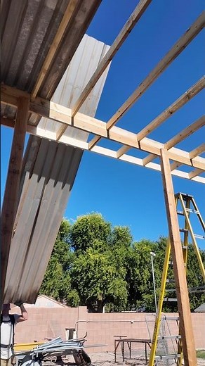 Covered parking structure roof! #diy #construction #roofing #metal #building #parking #rv #howto