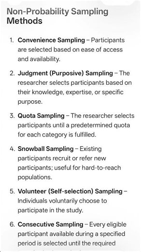 ugc net commerce list of probability and non probability sampling methods..