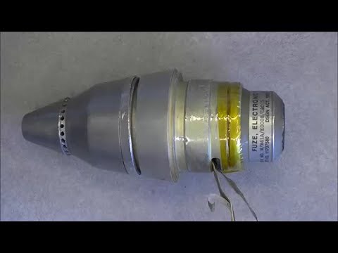 Autopsy: M445 time fuze (used) from a M-26 cluster bombs rocket