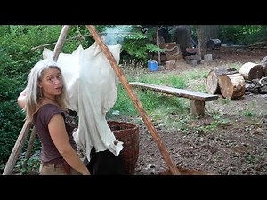 Woniya's Intro to Brain tanning Part 4: Prepping Hide Bags and Smoking