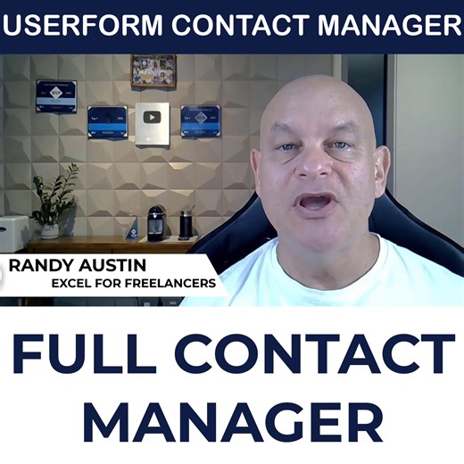 In this training, i’m going to walk you through the entire process of creating a userform-based contact manager in Excel. From designing the user interface to inserting the data, we'll cover every step of the way. WATCH THE FULL TRAINING VIDEO HERE: https://youtu.be/e7tUsgWh3Uw DOWNLOAD YOUR FREE WORKBOOK TEMPLATE HERE: http://bit.ly/UserfrmCntctMgr_WkbkDl #ExcelContactManager #UserFormDesign #DataManagement #ExcelTutorial #ContactInformation | Excel For Freelancers