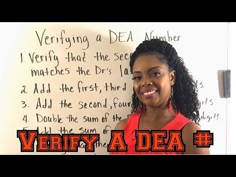 How To Verify A DEA Number | Pharmacy Technician