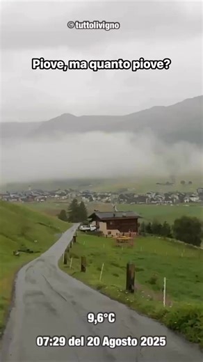 Livigno, 20 agosto 2025 – Piove… ma quanto piove? Così! #livigno #pioggia #meteolivigno | Tutto Livigno
