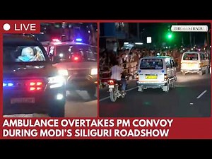 Ambulance overtakes PM convoy during Narendra Modi’s Siliguri roadshow