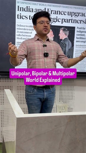 Unipolar, Bipolar & Multipolar World Explained | Sumit Sir | 9700796000 | Best IAS Academy