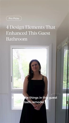 Houzz on Instagram: "Not sure how to upgrade your guest bath? Here’s a little inspo from the designers at @curatednest. 🛁✨⁠ ⁠ Designers Erin Coren and Lina Galvão of Curated Nest transformed this guest bath into a calm, harmonious space. Here’s a look at the 4 design elements that really tied everything together.⁠ ⁠ #Houzz #CuratedNest #BathroomDesign #GuestBathroom #HomeDesignInspo #InteriorDesign #BathroomRemodel #DesignDetails #RenovationInspiration #DesignGoals #ModernBathroom #Houzz