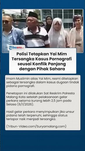 Usai Konflik Panjang dengan Sahara, Polisi Tetapkan Yai Mim sebagai Tersangka atas Kasus Pornografi