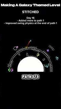 Making A Galaxy Themed GD Level Day 16 route 1/3 #geometrydash #layout #branchingpaths #leveldesign