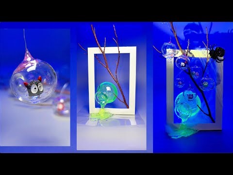 Soft Spooky Aesthetic — UV Resin Frame with Owls & Web