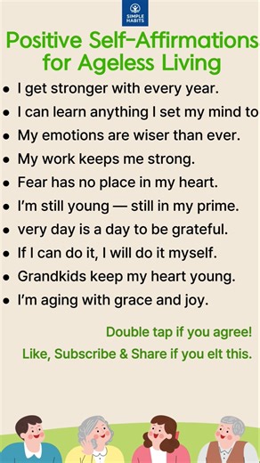 Positive Self-Affirmations for Ageless Living