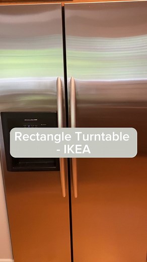 I love a good turntable and have never seen a rectangular shaped one before! #professionalorganizer #iOrganize #iOrganizeeverything #HappyOrganizing #organizing #howtoorganize | IOrganize