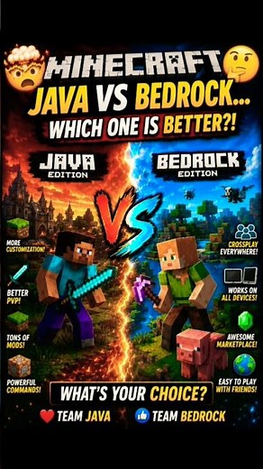 🔥 Minecraft Java vs Bedrock… Which One is BETTER?! 🤯🔥