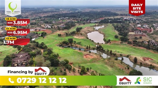 Thika Greens Golf Estate is a master-planned gated community nestled in the green, rolling landscapes of Thika. Why Thika Greens Golf Estate? ⛳ 18-Hole Championship Golf Course 🏘 Gated & Secure Community 🏠 Fully Serviced Residential Plots 🛣 Ready Infrastructure (tarmacked roads, water, power) 🏗 Ideal for building your dream home or investment property Prices start from KES3.85M only. Get in touch with us on 0729121212, info@sic.co.ke or via our social media platforms. Learn more: https://www