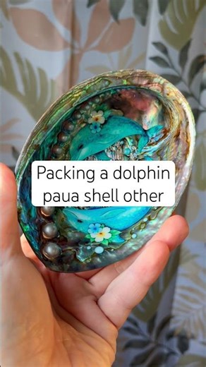 Packing a Paua Dolphin Shell Order 🐬✨