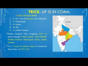 TRICK TO REMEMBER Name of States Through which Indian Standard Time (IST) passes