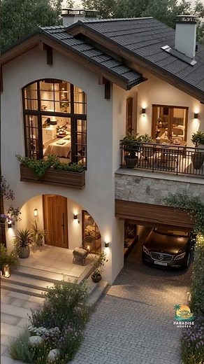 Dream House #146 - Modern Tuscan Villa With Arched Windows That Captures Evening Magic!