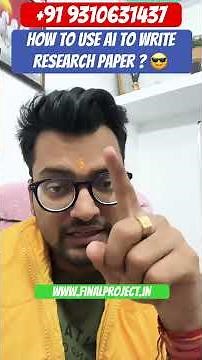 How to use AI to write research paper | how to write research paper using AI writer ✍️