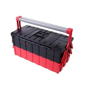 [Hot Item] Wholesale Heavy Duty 18" 3 Layers 5 Trays Hardware Tool Plastic Toolbox with Double Handle