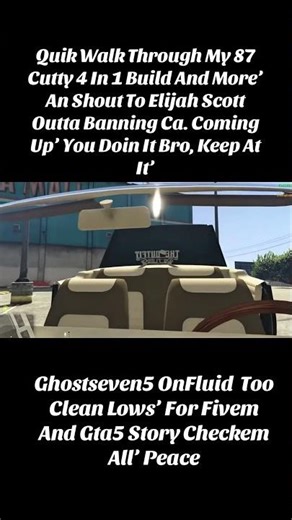 Gta5 Fivem Lowrider 1987 Cutlass Supreme Build On It’ Link In Desc gta fivem mods rp