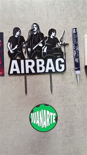 Adorno para torta Airbag + Vela + Bengala + Sticker, envío a todo el país 🇦🇷🚚📦 Mercado Libre