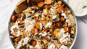 Smoked sausage and sauerkraut skillet recipe