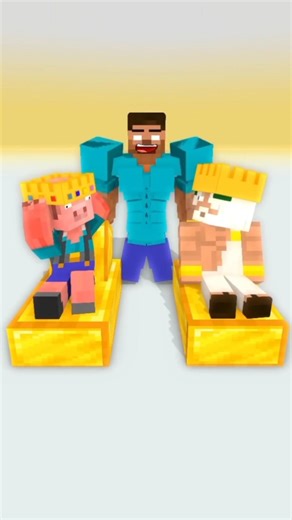 Herobrine Needs HELP To Jump! Will He Make It? 😨 #minecraft #shortsfeed #shorts #friendship