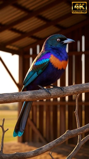 This Crow-billed Drongo singing sits high in a twilight canopy and offers a short, hypnotic sequence of mirrored echoes, glossy descending trills, and playful mimic phrases that weave through the branches. In this clip you’ll hear the subtle architecture of the drongo’s phrases — rapid, jeweled runs that end in a soft downward slide — captured with high-resolution field recording techniques and presented in cinematic 4K so both the soundscape and the visual shimmer are preserved. Keep watching: 