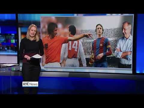 Johan Cruyff's death reported on RTÉ News (24th March 2016)