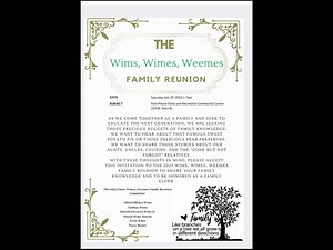 Wims Weemes Wimes family reunion 2023