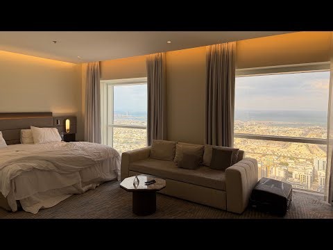 47th Floor Room Tour 😍 | Tower Plaza Hotel Dubai | Day & Night Views