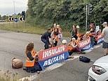 Large police presence at M25 climate protest as mini scuffles break out