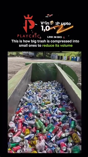 EDUCATION | SCIENCE FACTS on Instagram: "The X post features a video of large amounts of trash being compressed into smaller blocks using a waste compactor. Trash compactors use hydraulic pressure to push waste materials together, removing air gaps between items and reducing their overall volume. By applying strong, controlled force, the machine presses cardboard, plastic, and other materials into dense bundles that are easier to transport and store. Hydraulic systems work by forcing liquid thro