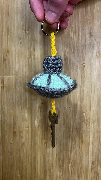 Unique Crocheted UFO Keychain Tutorial