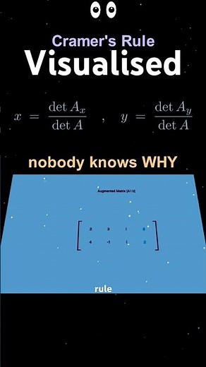 Do Not Let Cramer Haunt you! Odly Satisfaya #visualmath #mathtricks #stem #vedicmaths #mathisfun