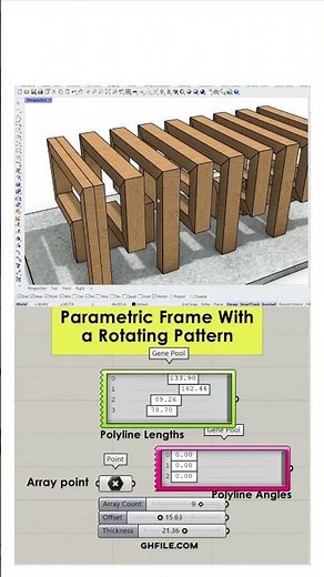 Parametric Structure (Rhino Grasshopper) #shorts