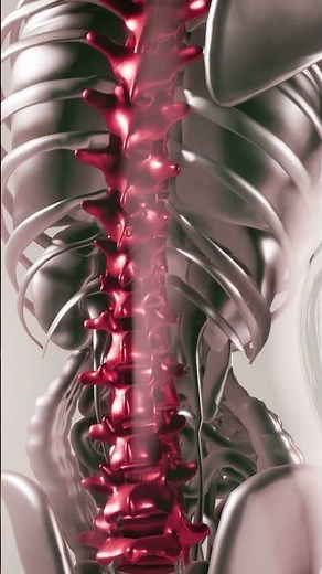 La colonne vertébrale (animation 3D) #anatomie #corpshumain #dos
