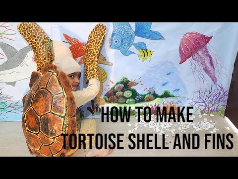 How to make turtle 🐢 shell and fins for fancydress competition🏅#youtube #youtubevideo #school