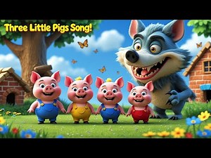 "🎶 The Three Little Pigs Song: Fun & Catchy Nursery Rhyme for Kids! 🐷✨"