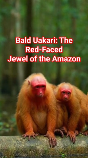 Bald Uakari: The Red-Faced Jewel of the Amazon #shorts #monkey #wildlife