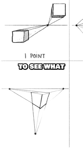 How to draw 4 types of perspectives ✏️ #perspective #perspectiveart